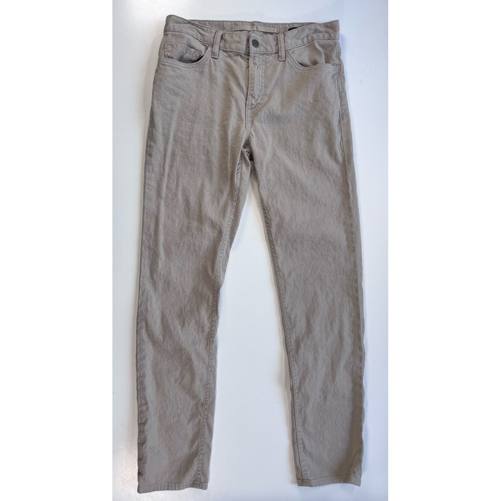 BANANA REPUBLIC Travel Slim Fit Cotton Linen Pant Mens 30x31 Khaki Tan